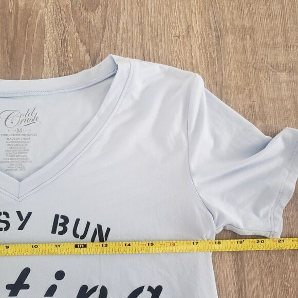 Gold Rush Messy Bun Getting It Done Short Sleeve Casual T-Shirt Womens Medium - Picture 5 of 6